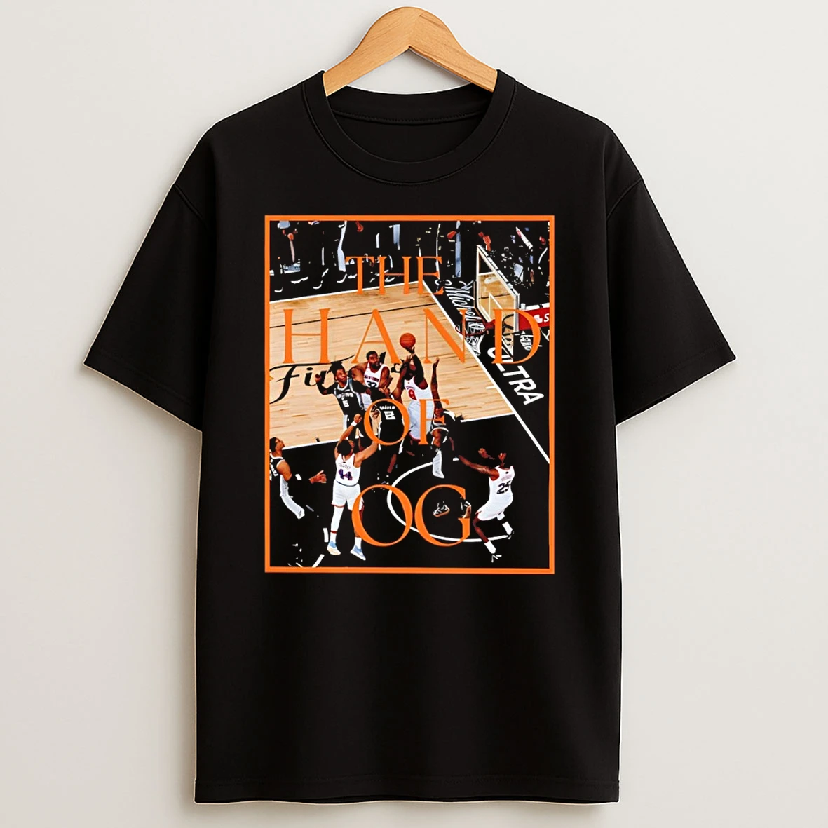 The Hand Of Og Anunoby New York Knicks Basketball Nba 2026 Tip In The Finals Iconic Photo Shirts