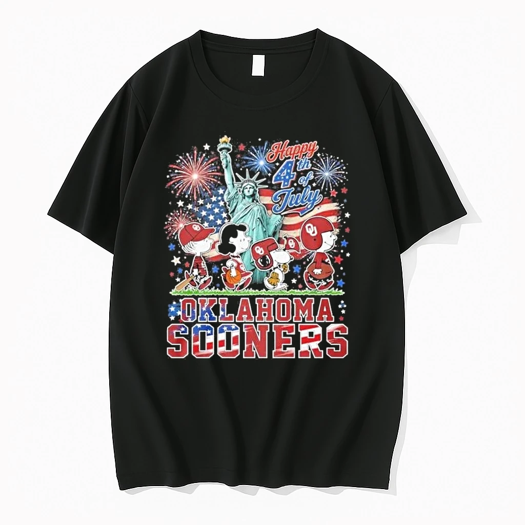 The Peanuts X Oklahoma Sooners Happy 4th Of July Shirts