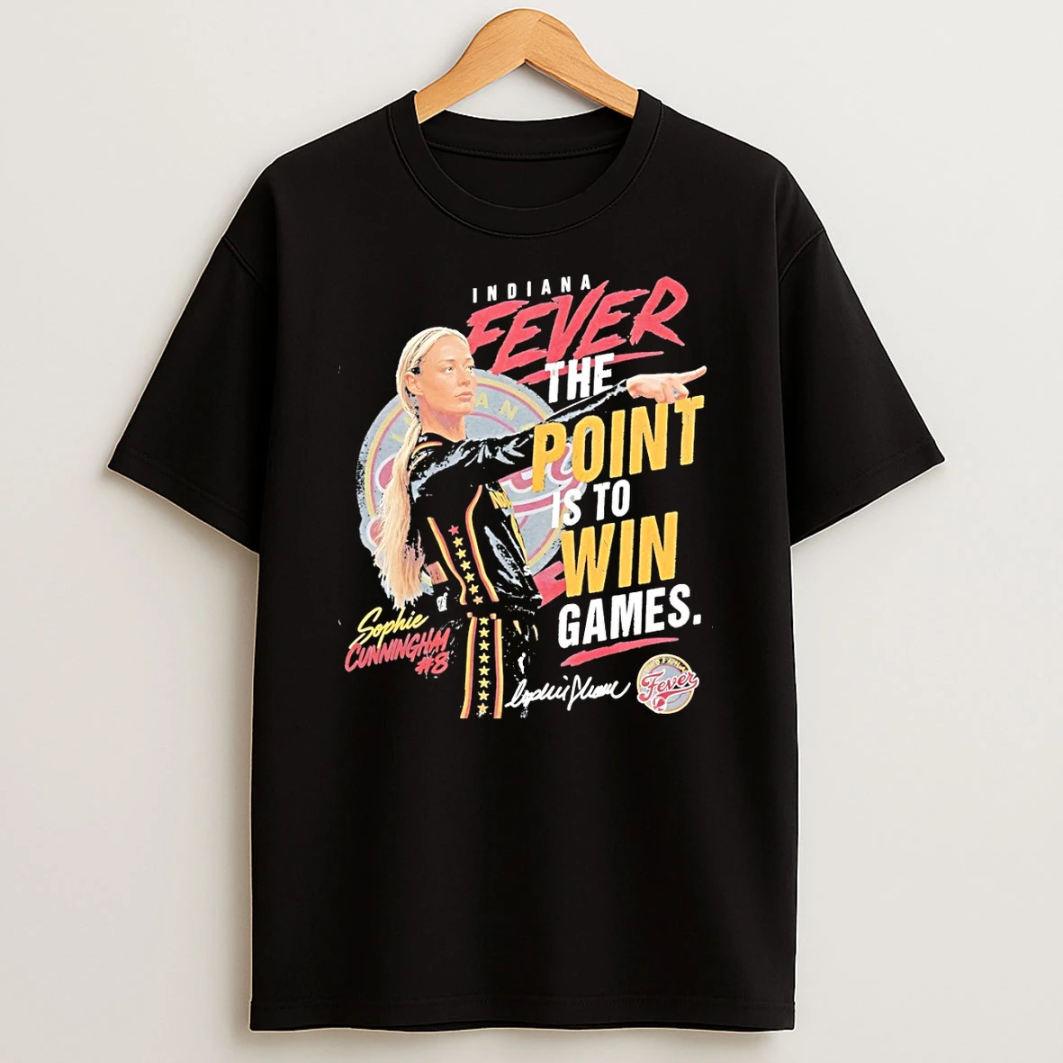 The Point Is To Win Games Sophie Cunningham Indiana Fever Basketball Wnba Signature Shirts