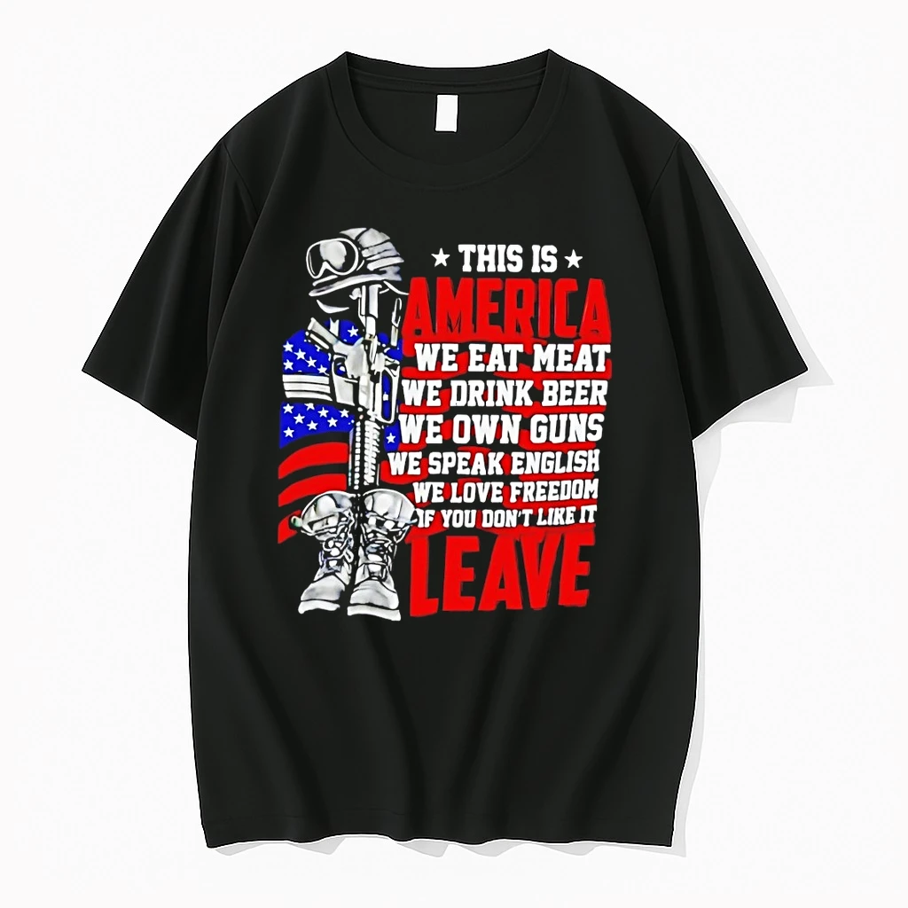 This Is America We Eat Meat We Drink Beer We Own Guns We Speak English Shirts