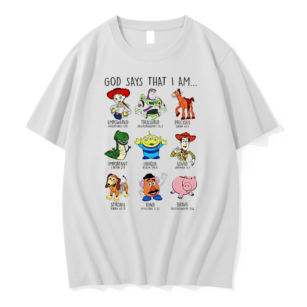 Toy Story Christian Disney Woody Buzz Jessie Bullseye Rex God Says That I Am Shirts
