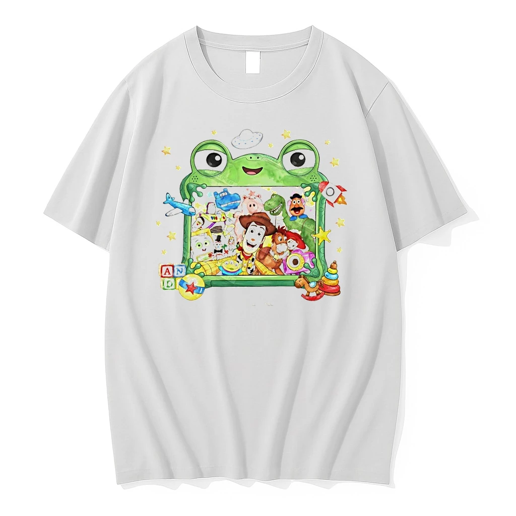 Toy Story Woody Buzz Lightyear Characters Within Frog Shaped Frame Irequeen Shirts