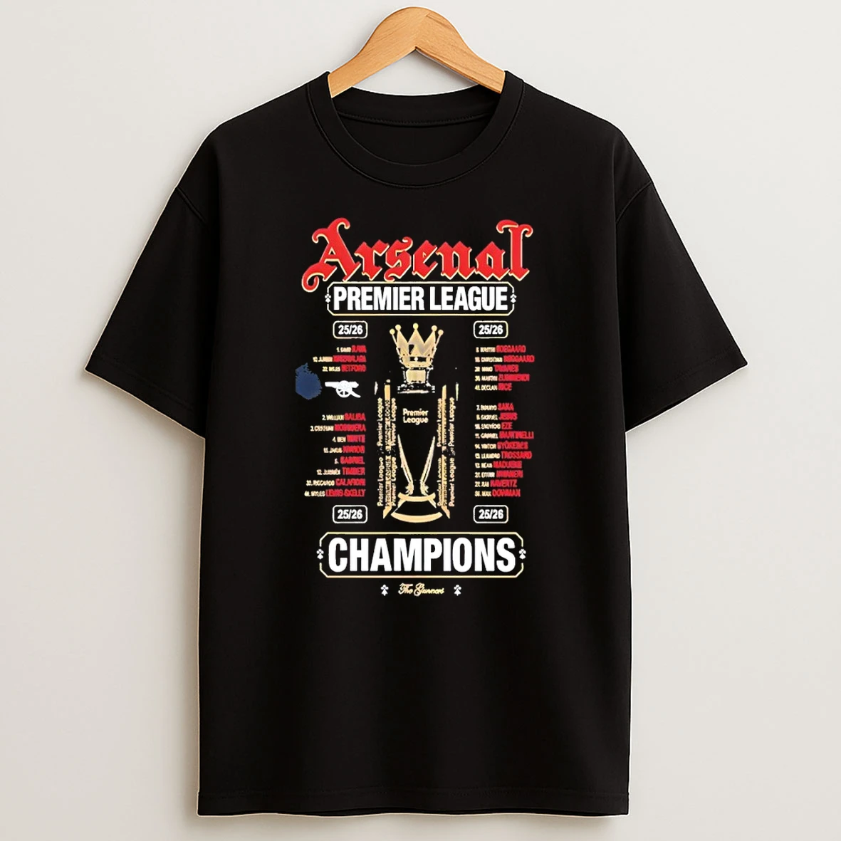 Trophy Arsenal Football Club Premier League The Gunners Arsenal Champions 25 26 Shirts