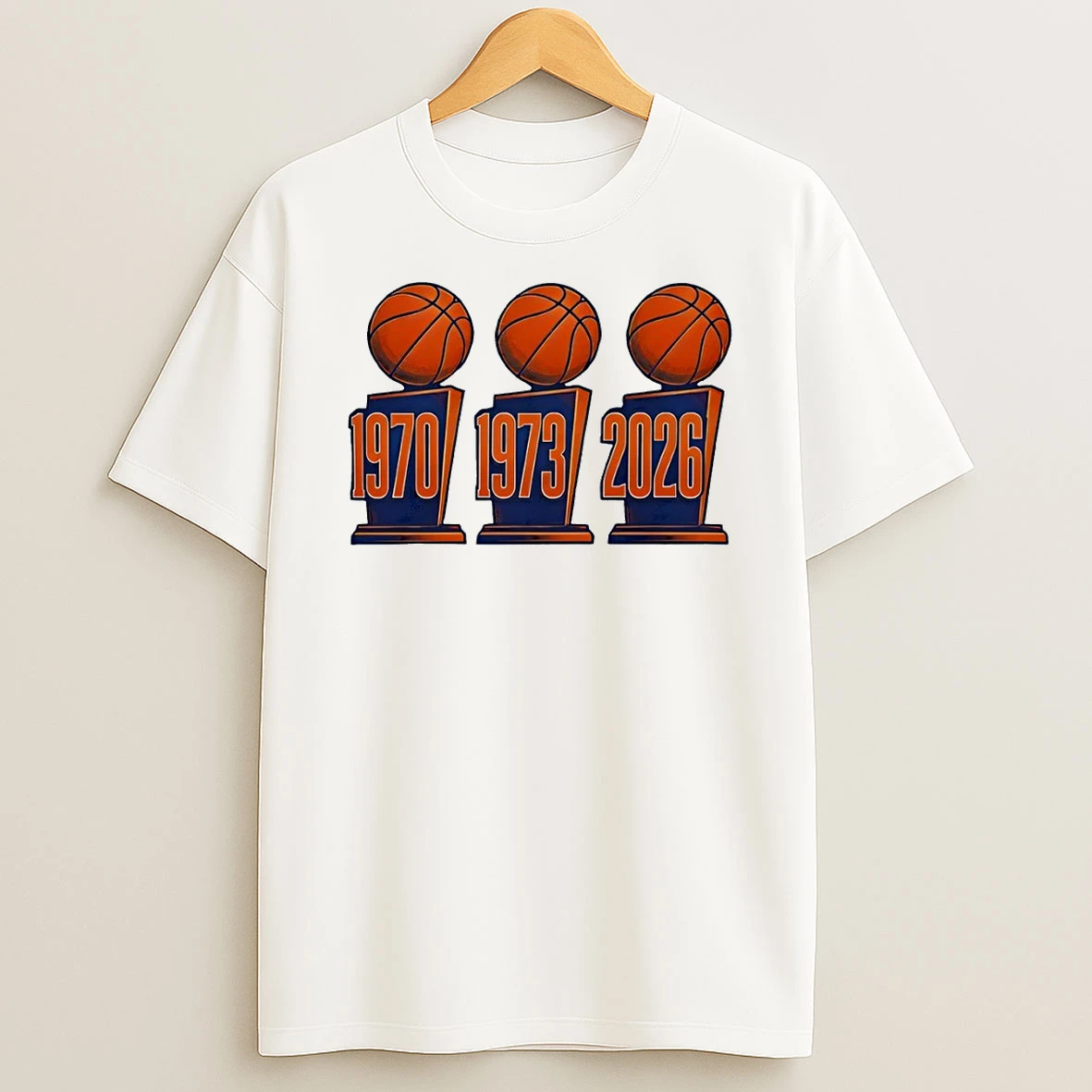 Trophy Knicks 3 Titles 1970 1973 2026 New York Knicks Basketball Nba Champs Shirts
