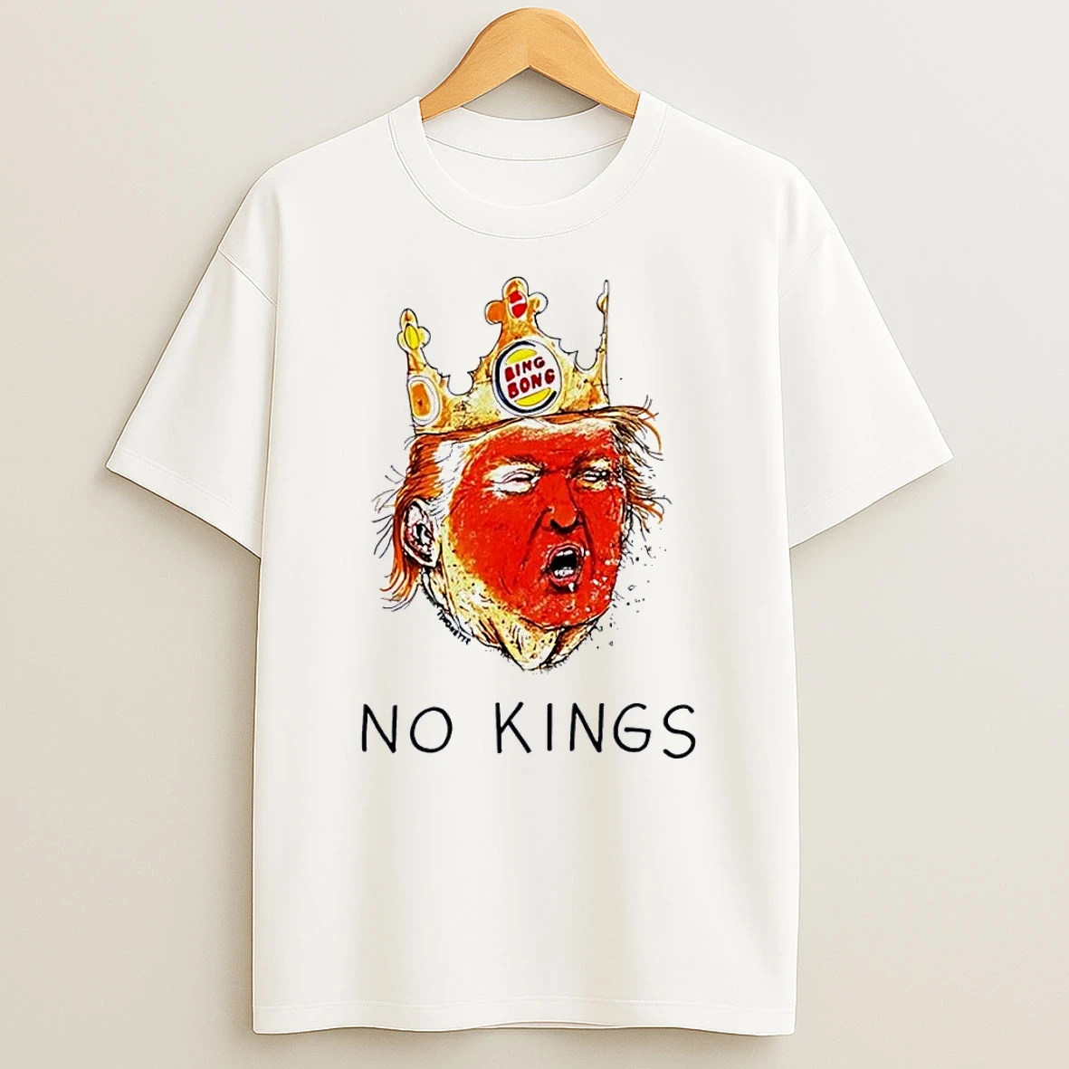 Trump No Kings Bing Bong White Shirts