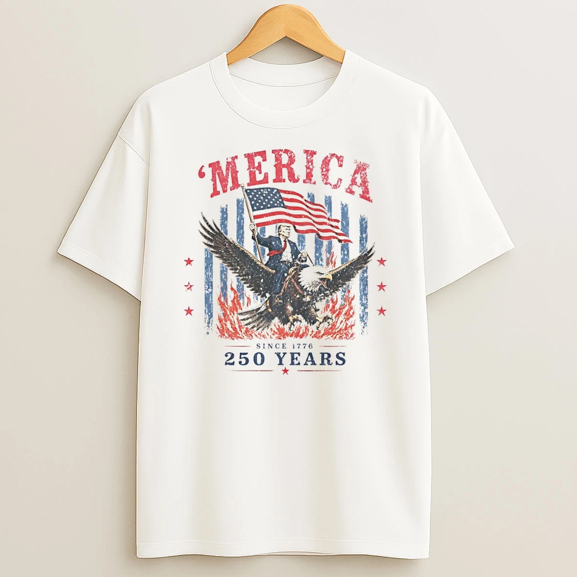 Trump Riding Eagle America Since 1776 President 250th Anniversary 4th Of July Shirts