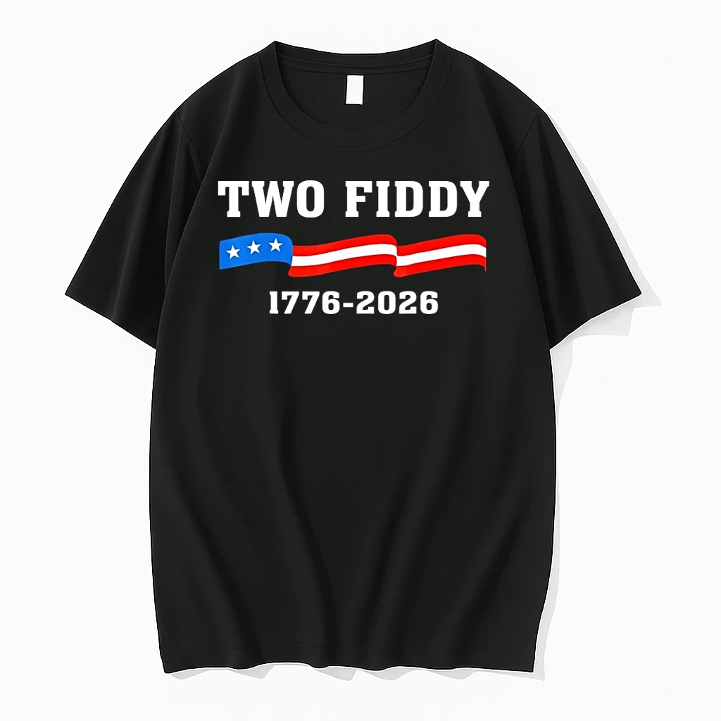 Two Fiddy 1776 2026 Anniversary Patriotic Flag Usa 250th Birthday 4th Of July Shirts