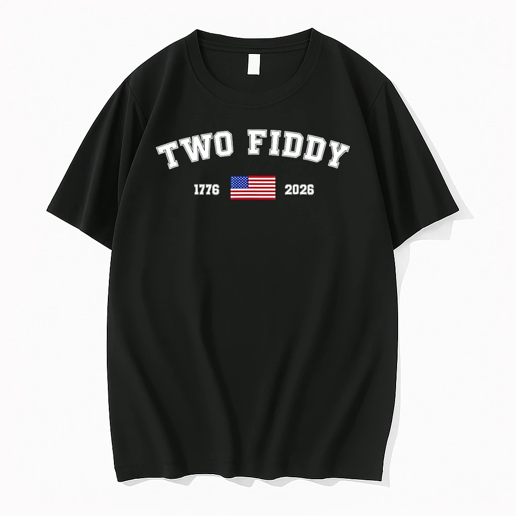 Two Fiddy Usa 250 Years 4th Of July 1776 2026 Independence Day American Flag Shirts