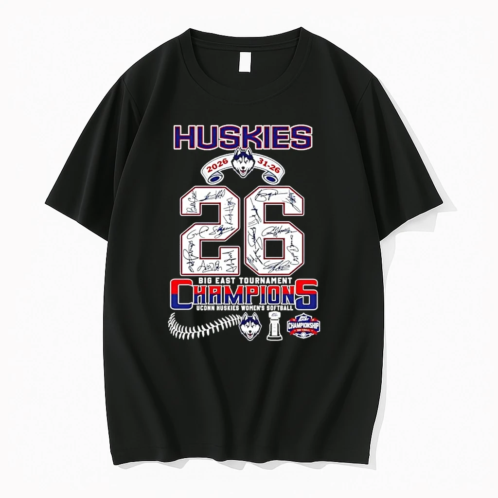 Uconn Huskies Ncaa 2026 Big East Tournament Champions Womens Softball Autographed Shirts