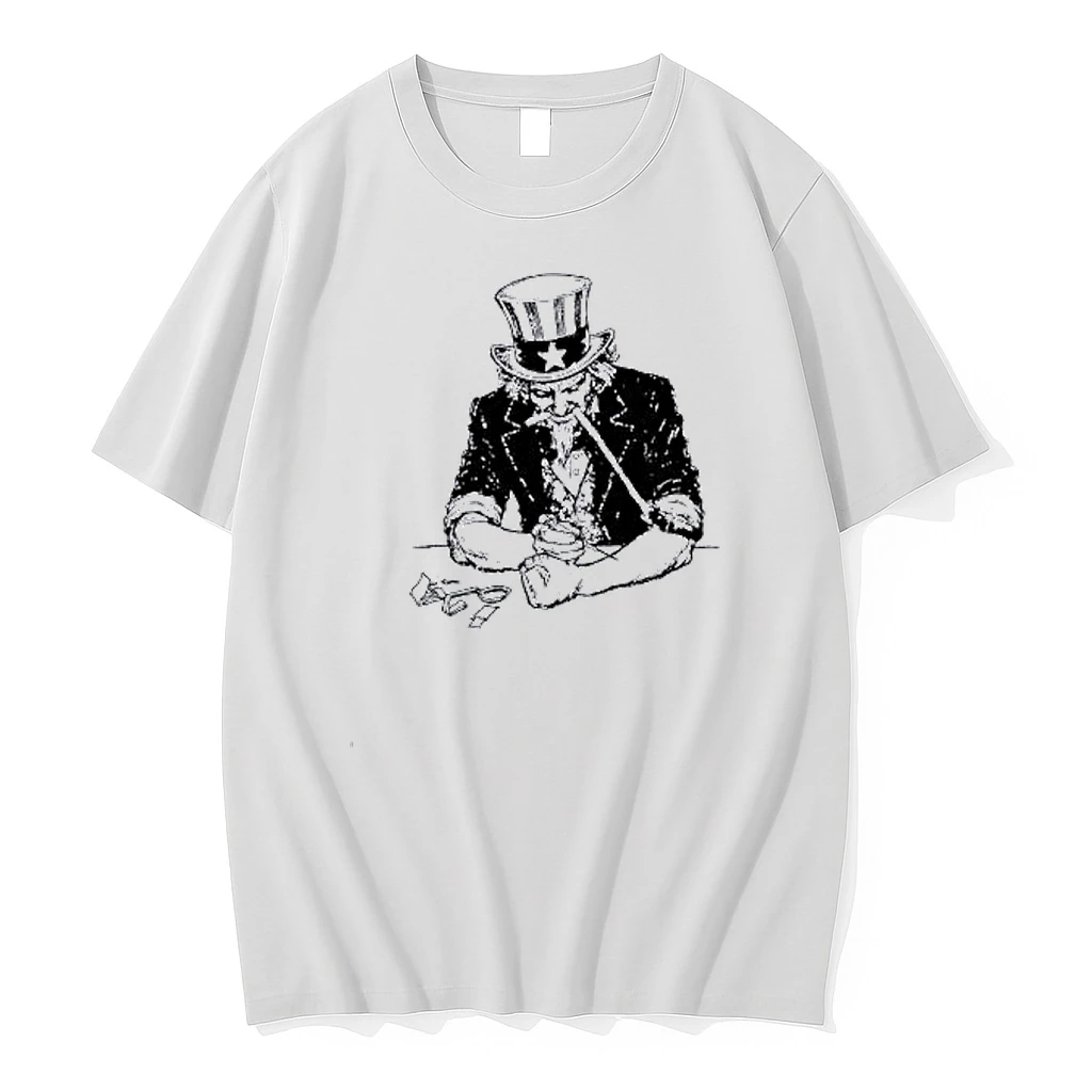 Uncle Sam Drug Addiction Syringe Needle Heroin Use Dark Theme Illustration Shirts