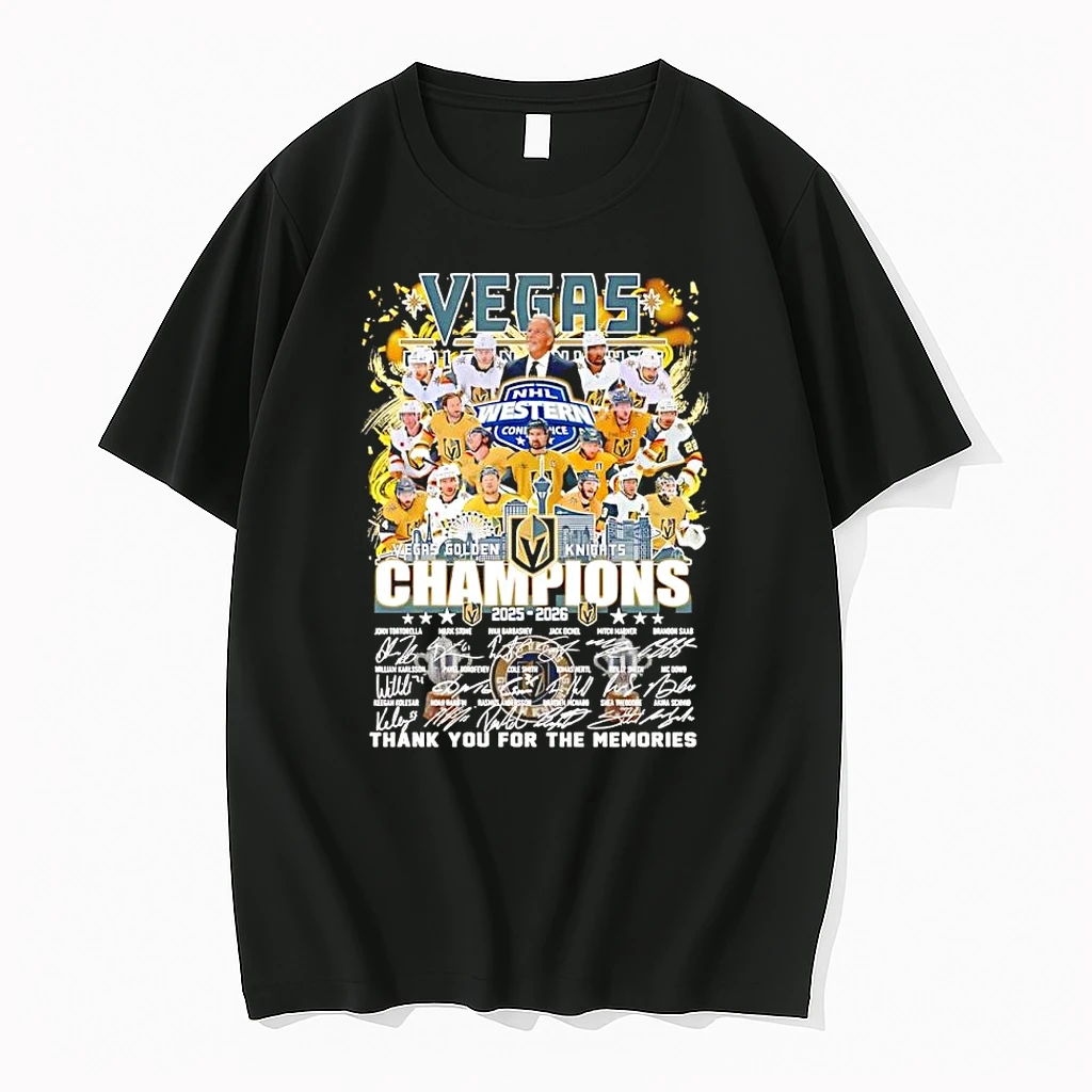 Vegas Golden Knights 2025 2026 Champions Thank You For The Memories Signature Shirts