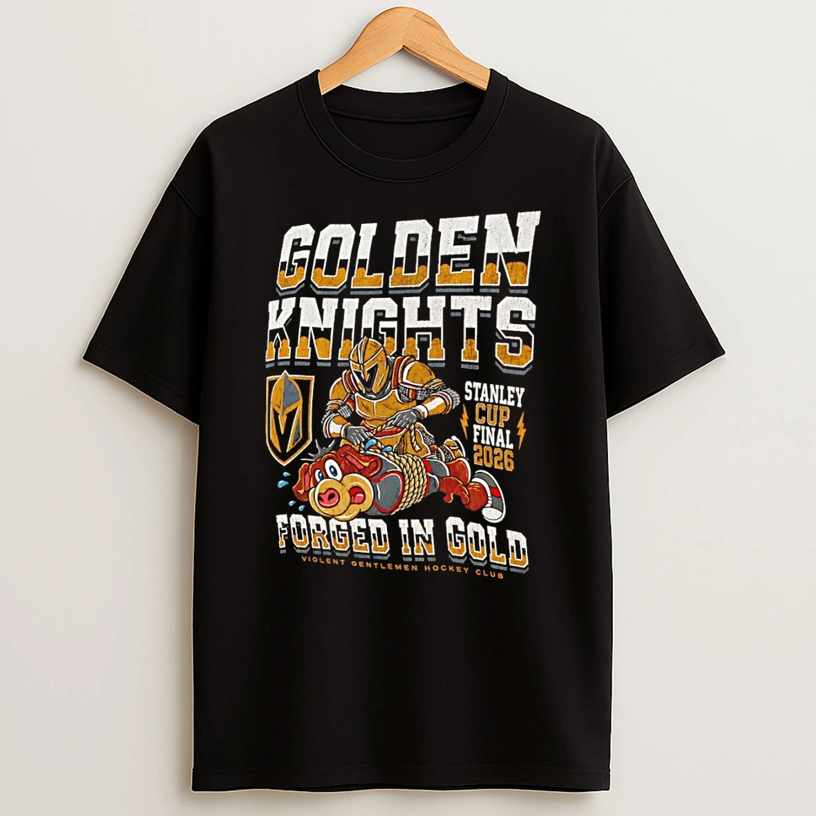 Vegas Golden Knights 2026 Stanley Cup Finals Stanley Cup Finals 2026 Forged In Gold Shirts
