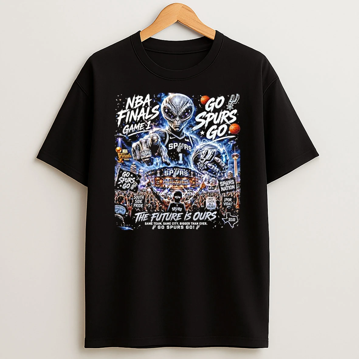 Victor Wembanyama San Antonio Spurs Nba Finals 2025 Game 1 Go Spurs Go The Future Is Ours Shirts