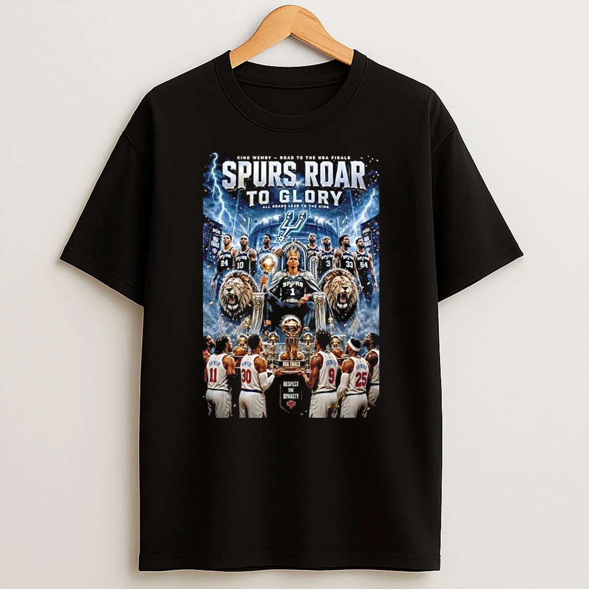 Victor Wembanyama San Antonio Spurs Nba Finals 2026 Spurs Roar To Glory Shirts