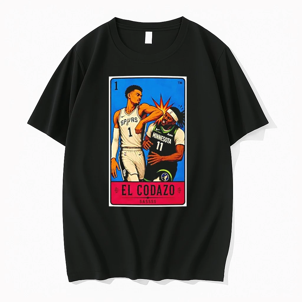 Victor Wembanyama San Antonio Spurs Vs Mike Conley Minnesota Timberwolves El Codazo Card Shirts