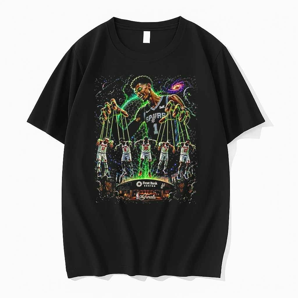 Victor Wembanyama San Antonio Spurs Vs New York Knicks 2025 Nba Finals Match Puppeteer Shirts