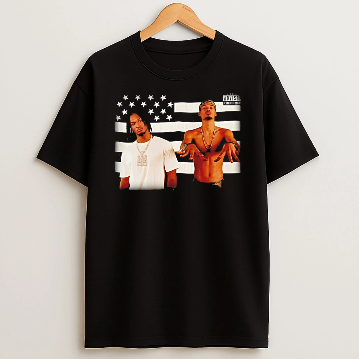Victor Wembanyama And Devin Vassell San Antonio Spurs Hip Hop Rap Flag Parody Shirts
