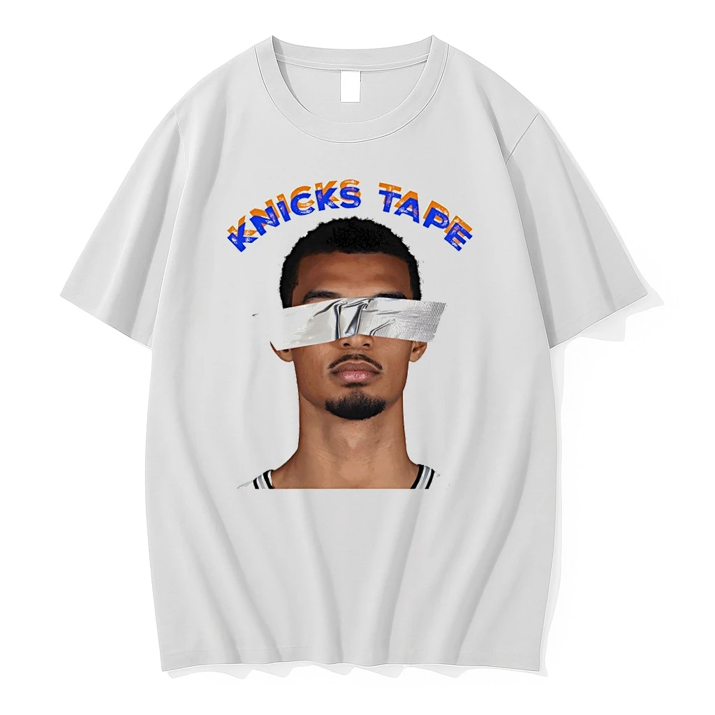Victor Wembanyama Basketball Player Headshot Knicks Tape Duct Tape Shirts