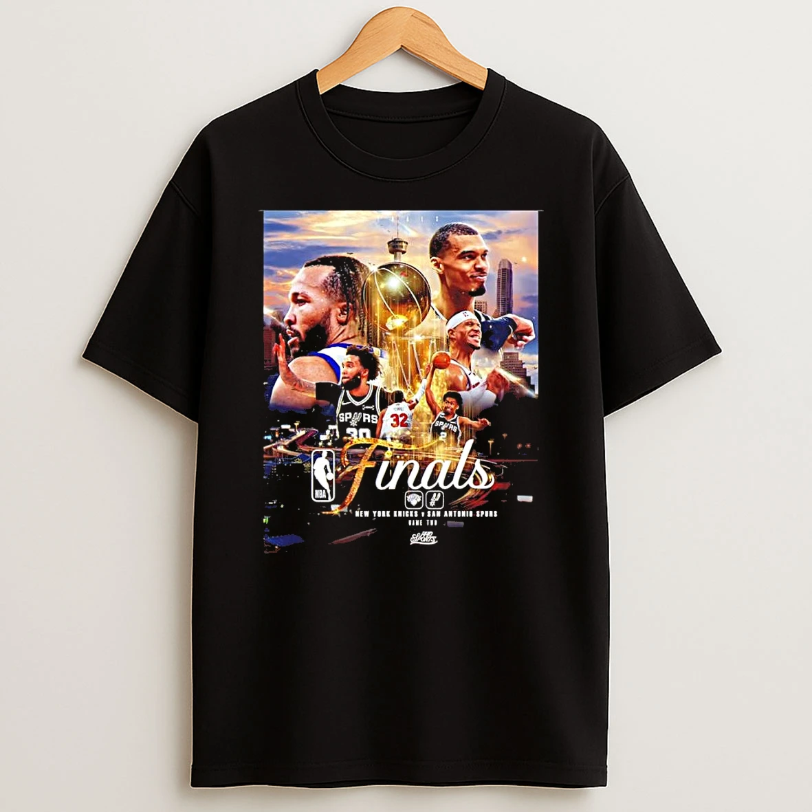 Victor Wembanyama Vs Jalen Brunson New York Knicks San Antonio Spurs Nba Finals Shirts