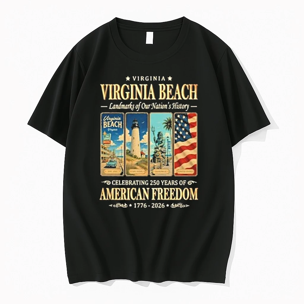 Virginia Beach Virginia Celebrating 250 Years Of American Freedom 1776 2026 Shirts