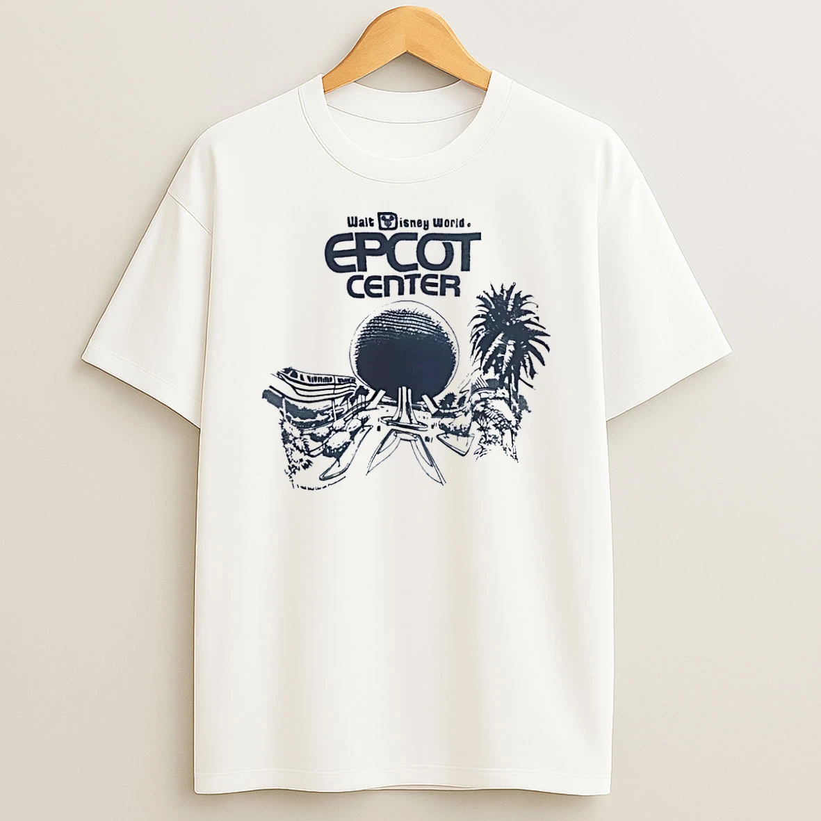 Walt Disney Productions Epcot Center Graphic White Shirts