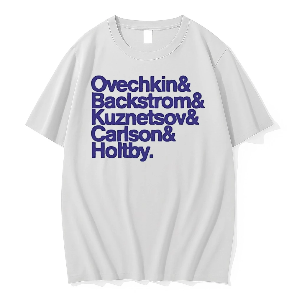 Washington Capitals Legends Ovechkin Backstrom Kuznetsov Carlson Holtby White Shirts