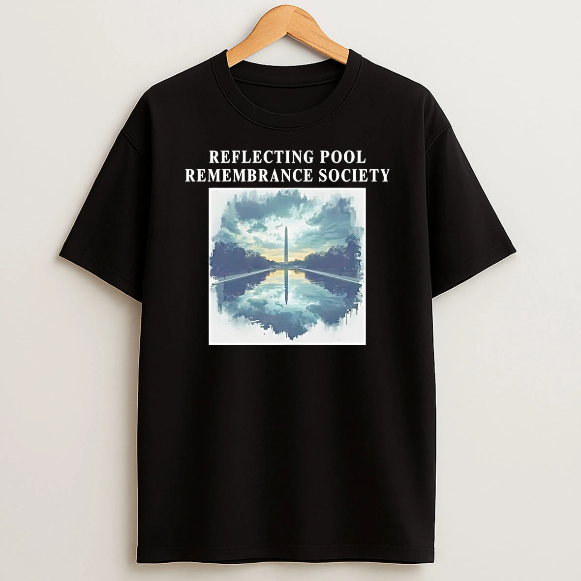 Washington Monument Reflecting Pool Remembrance Society Monochrome Dc Memorial Shirts