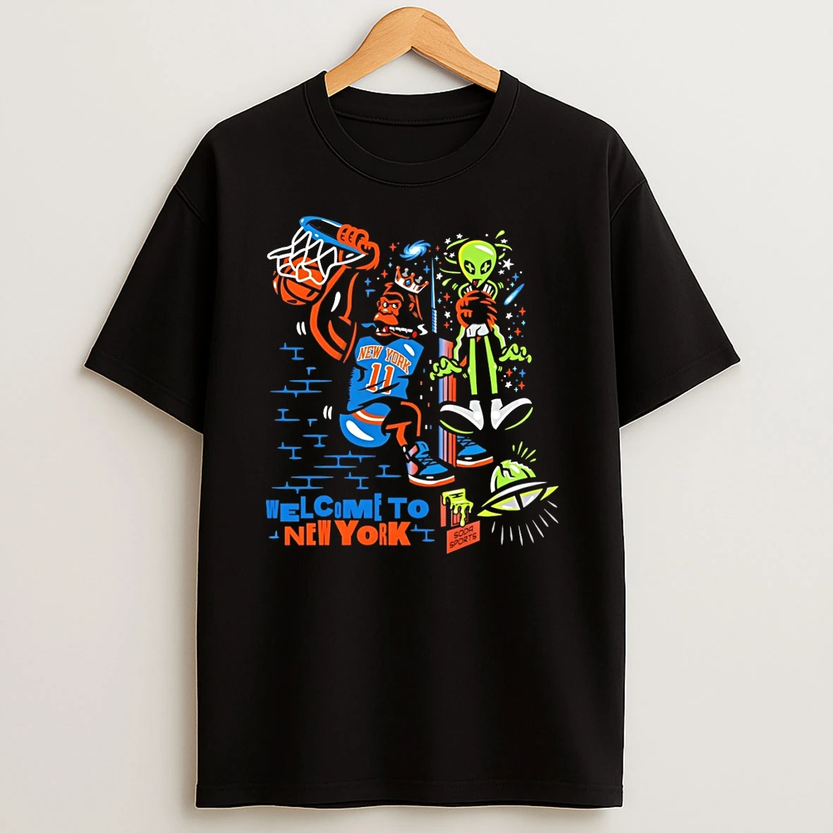 Welcome To New York King Kong Holding Alien New York Knicks Basketball Nba 2026 Shirts