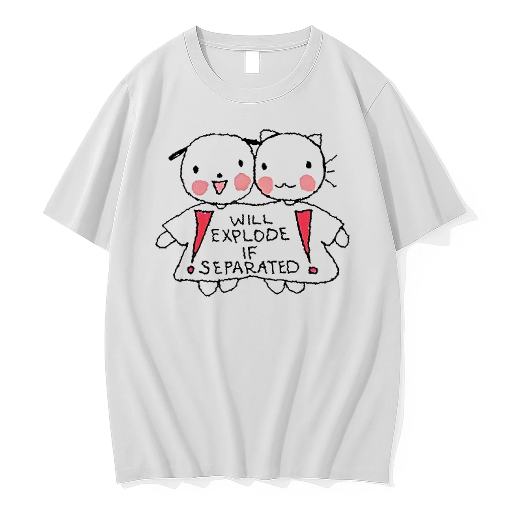 Will Explode If Separated Cute Cat And Dog Funny Kawaii Friends Matching Shirts