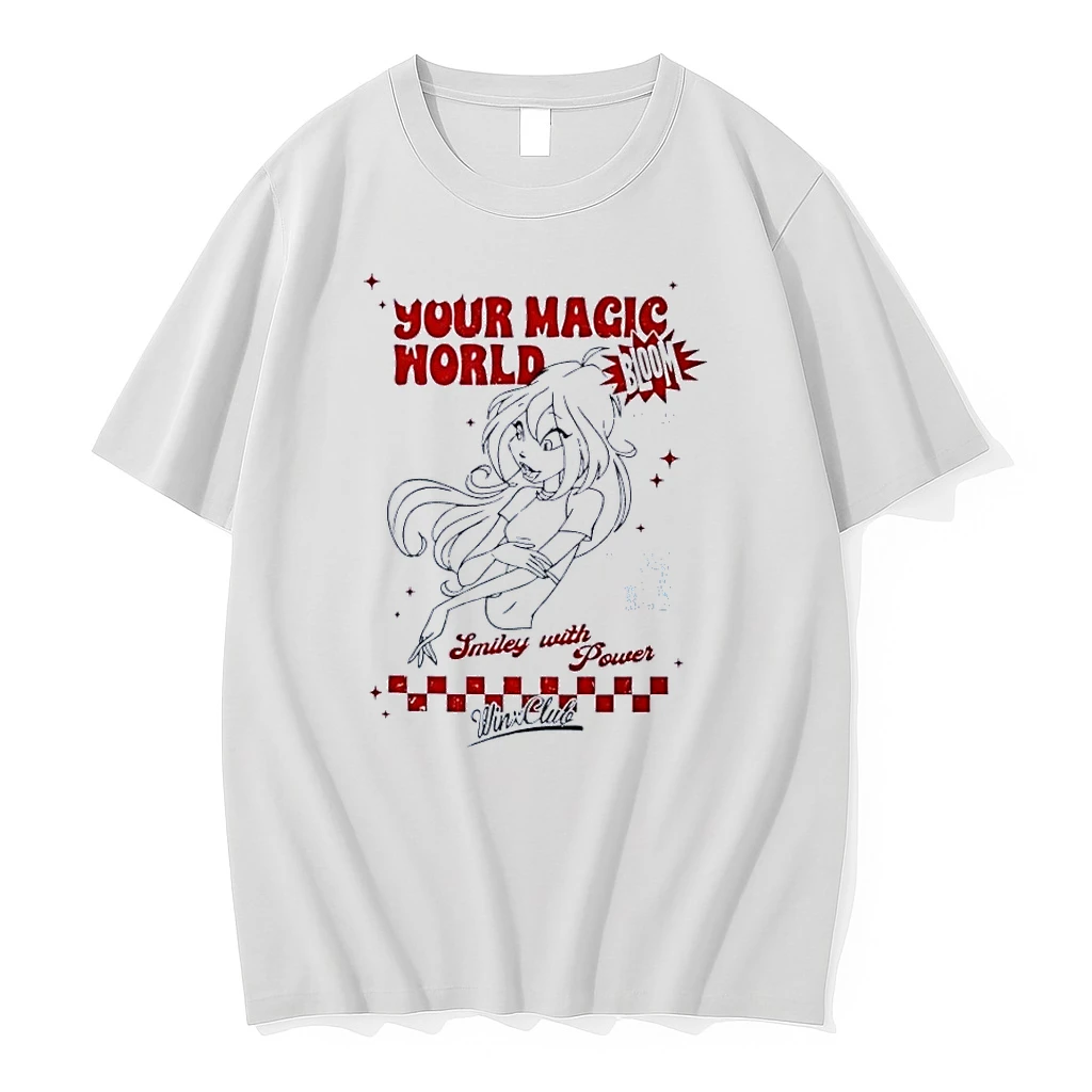 Winx Club Bloom Coloring Page Keep Glowing Color Your Magic World Glow Power White Shirts