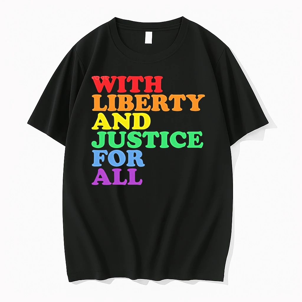 With Liberty And Justice For All Lgbt Pride Month Shirts
