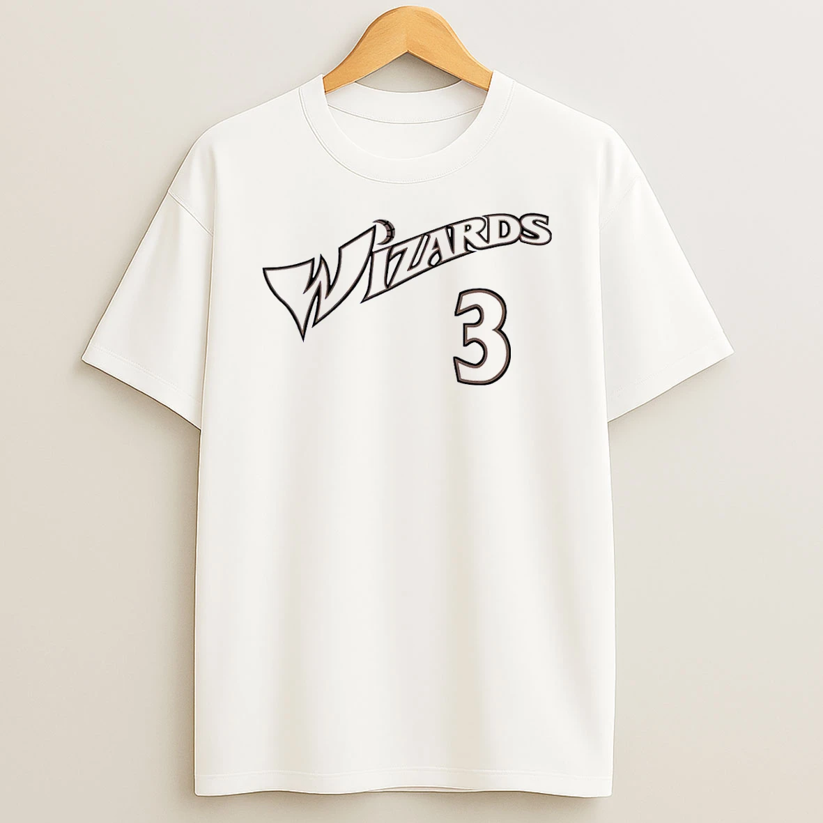 Wizards 3 Washington Wizards White Shirts
