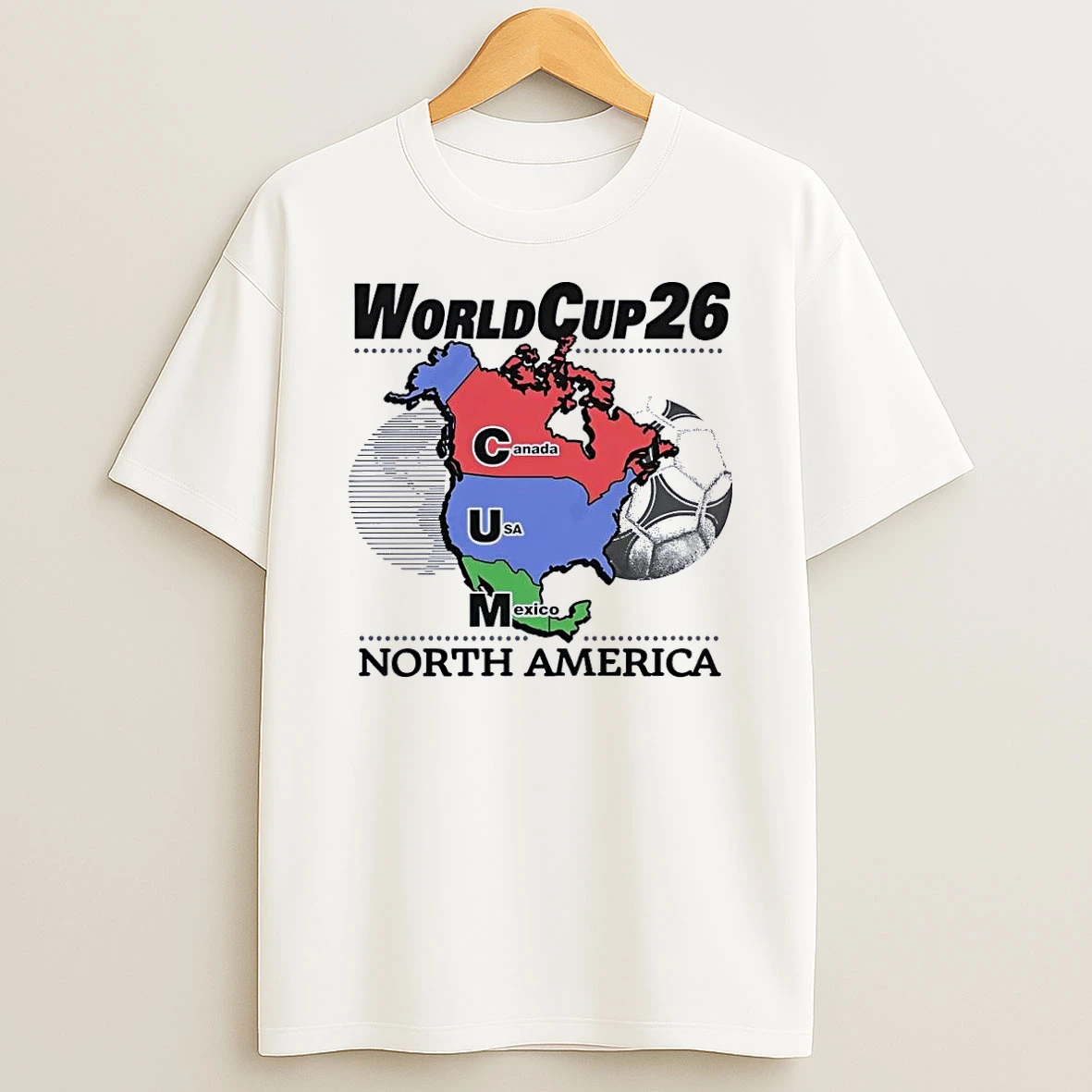 World Cup 26 North America Canada Usa Mexico Soccer White Shirts