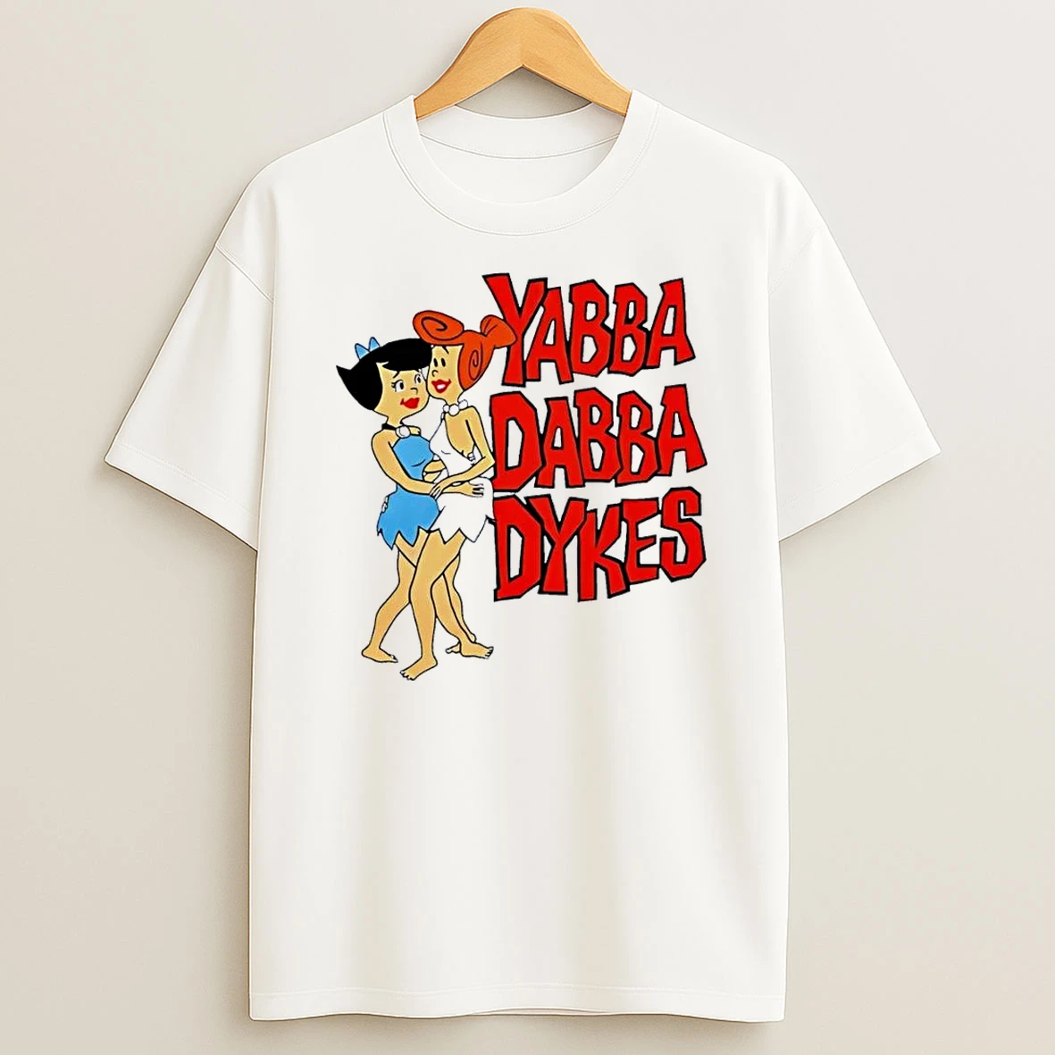 Yabba Dabba Dykes Betty And Wilma Flintstone White Shirts
