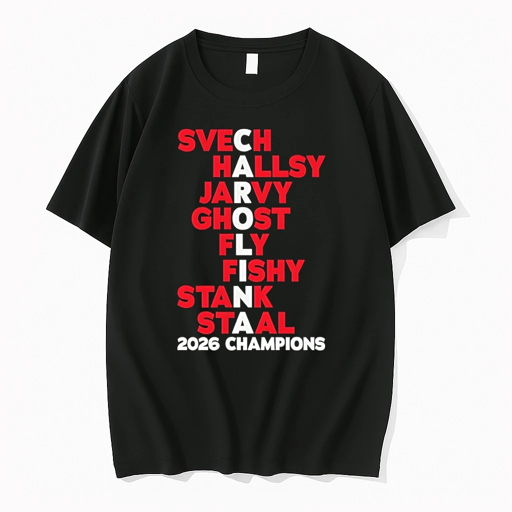 Yxrm3rui Carolina Hurricanes Hockey Names 2026 Champs Svech Hallsy Jarvy Shirts