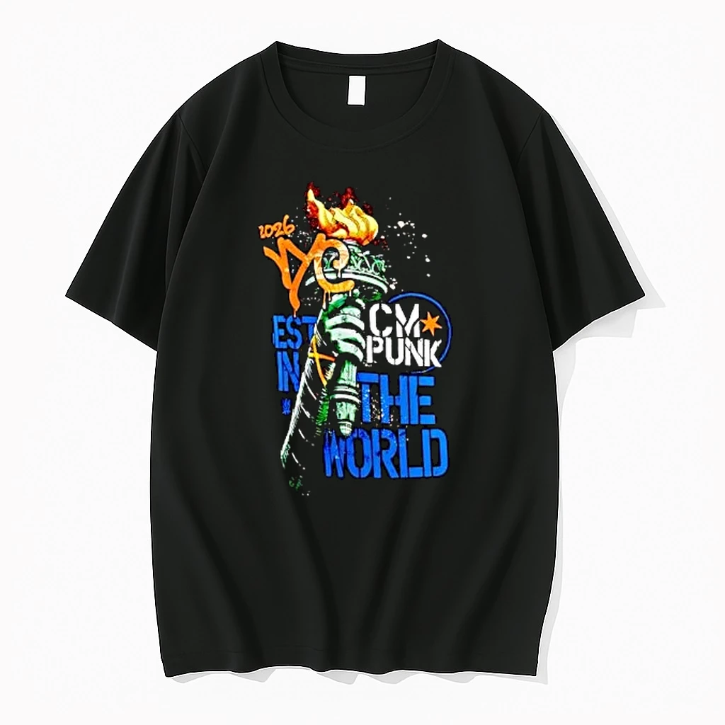2026 Chicago Statue Of Liberty Cm Punk Best In The World Wwe Shirts