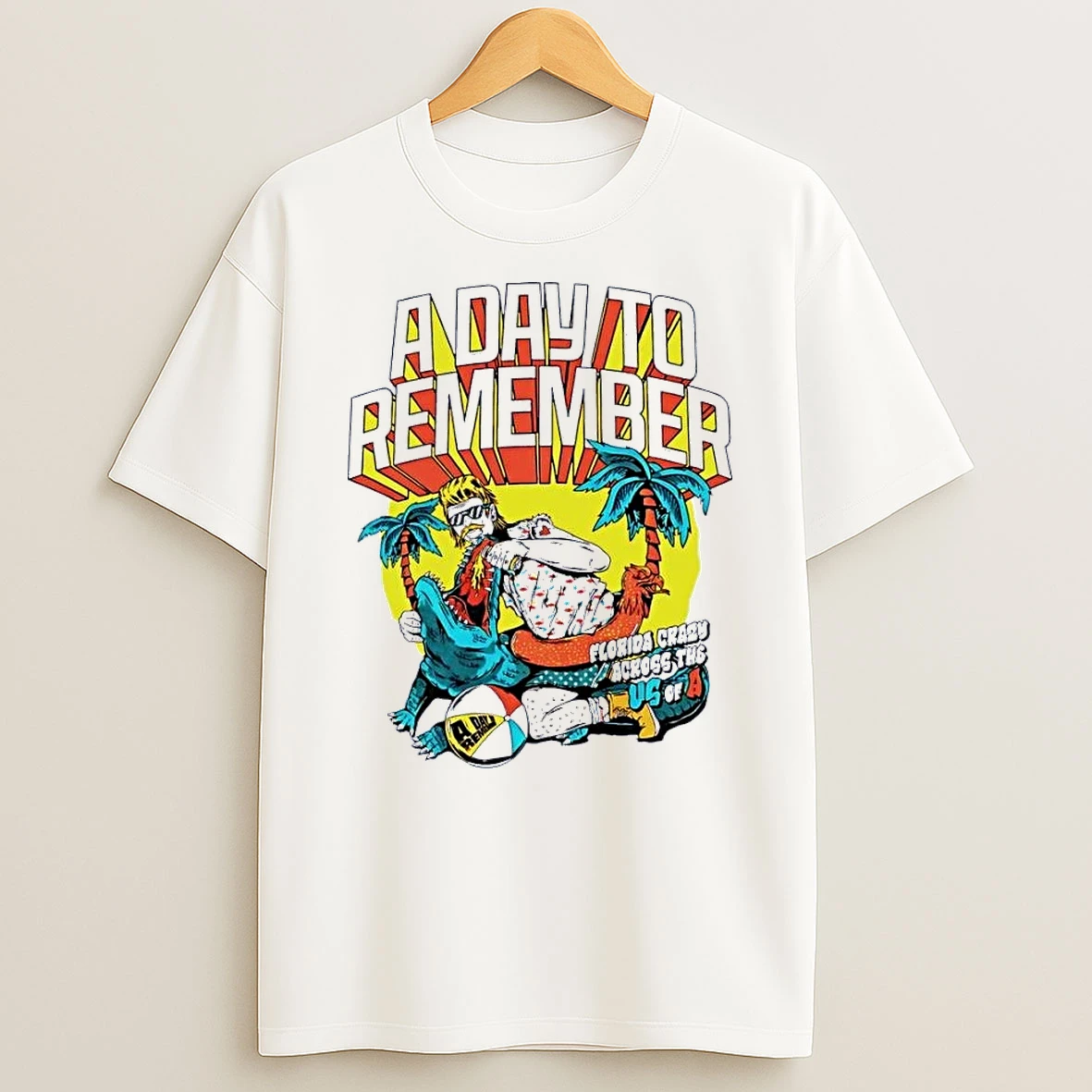 A Day To Remember Florida Crazy Across The Us Of A White Shirts
