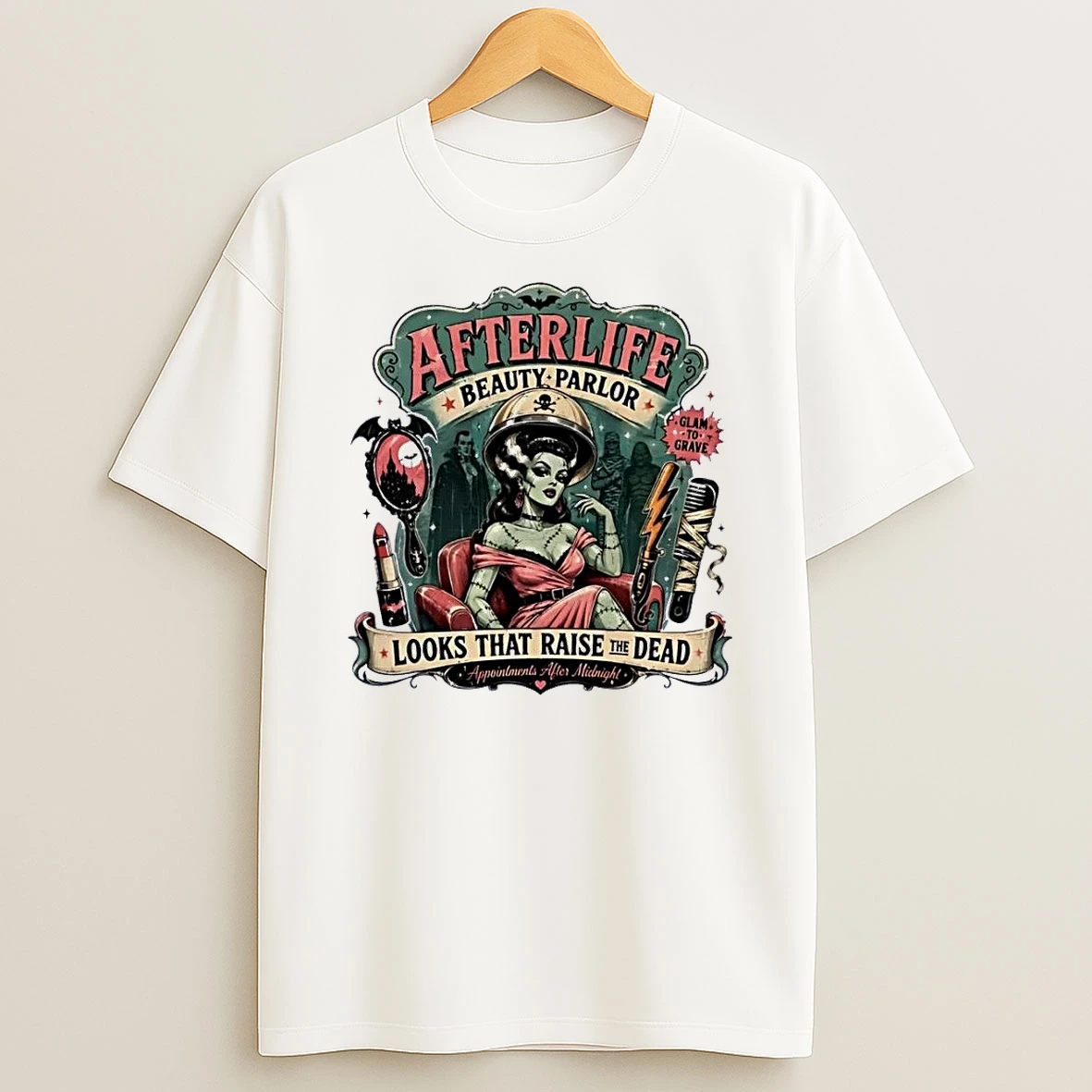 Afterlife Beauty Parlor Looks That Raise The Dead Glam To Grave White Shirts