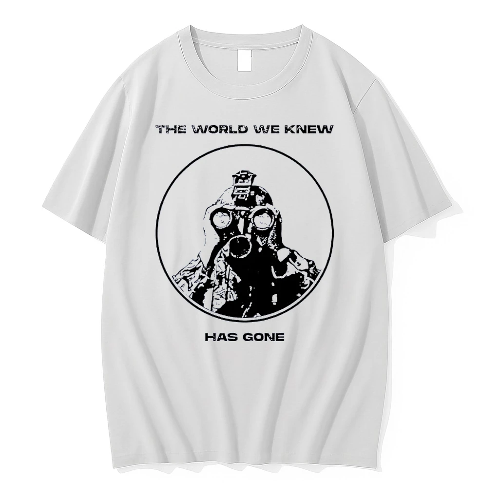 Apocalypse Apparel The World We Knew Has Gone Soldier Holding Binoculars White Shirts