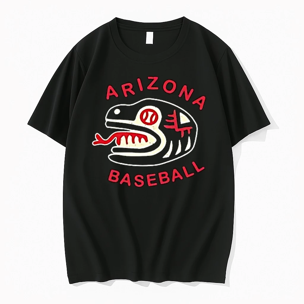 Arizona Baseball Native Style Rattlesnake Graphic Tee Shirts