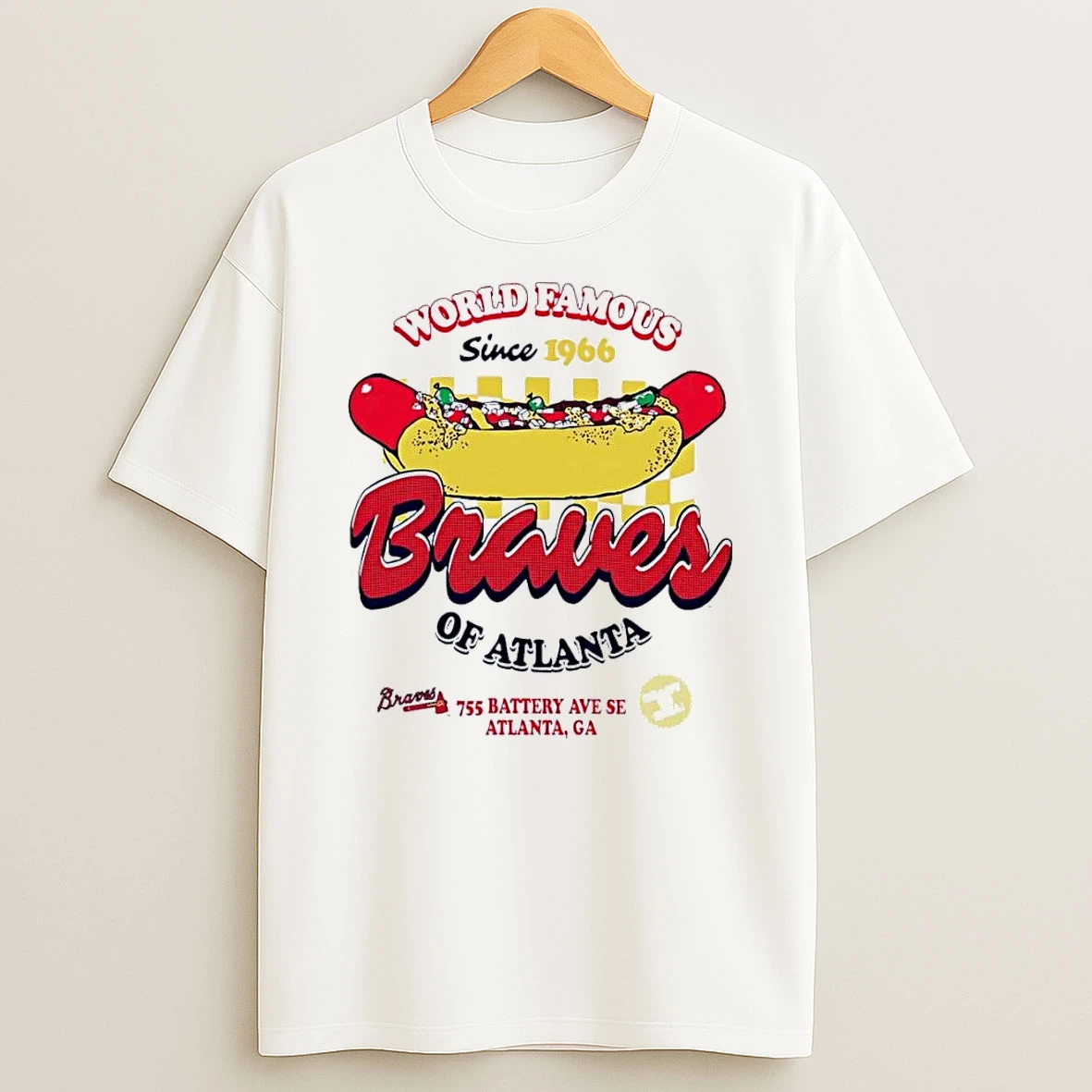 Braves Ready To Roll World Famous Since 1966 755 Battery Ave Atlanta Ga White Shirts