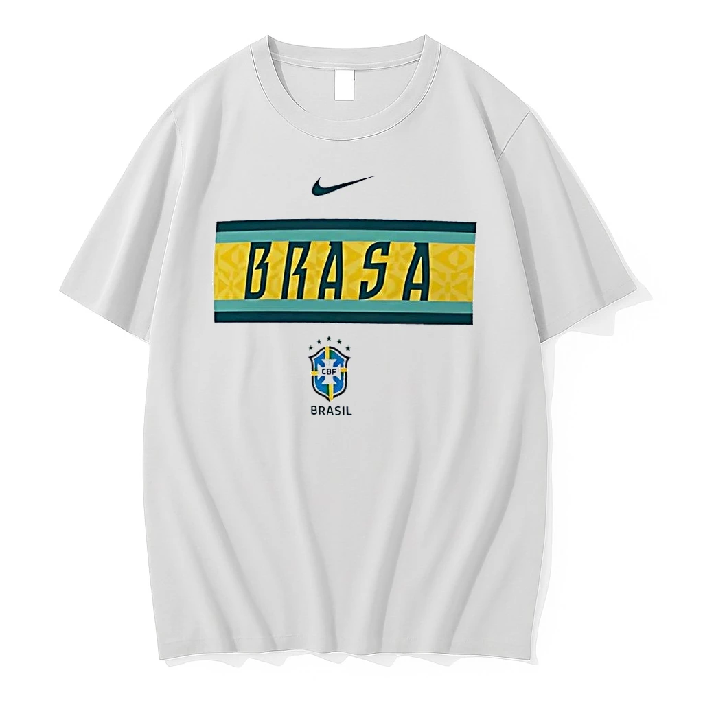 Brazil Brasa Cbf Graphic White Shirts