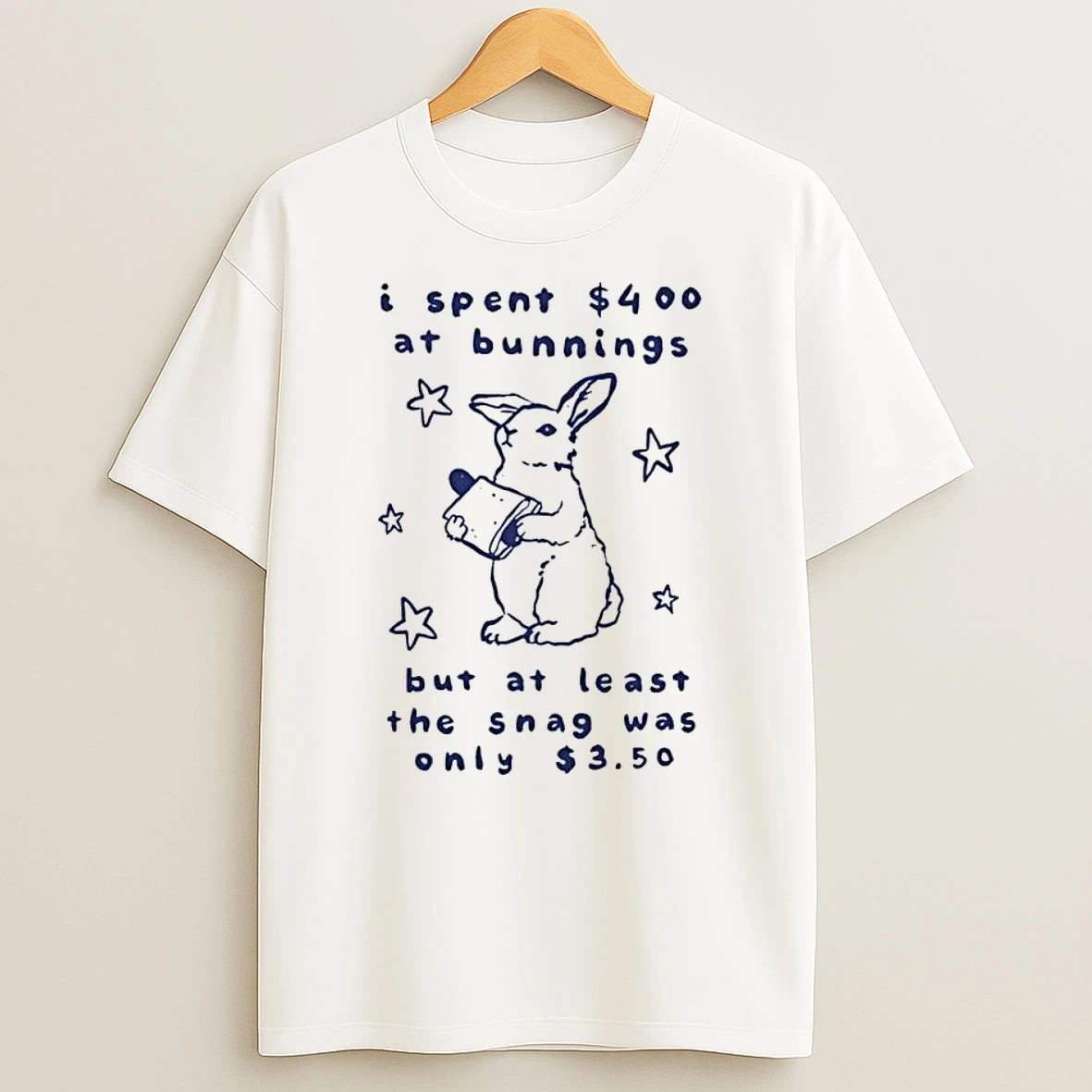 Bunnings Rabbit Art I Spent 400 At But At Least The Snag Was Only 350 White Shirts