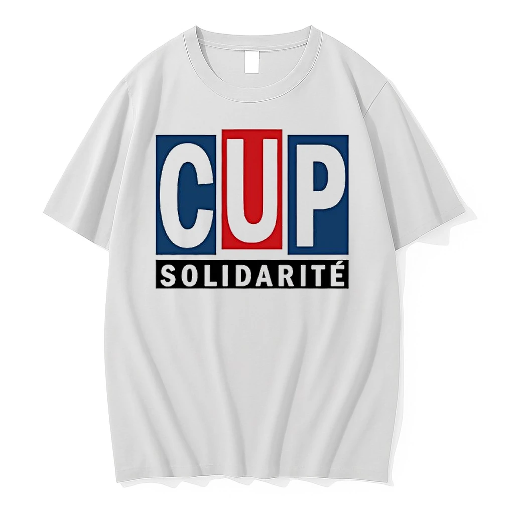 Cup Solidarity Red White Blue Logo Shirts