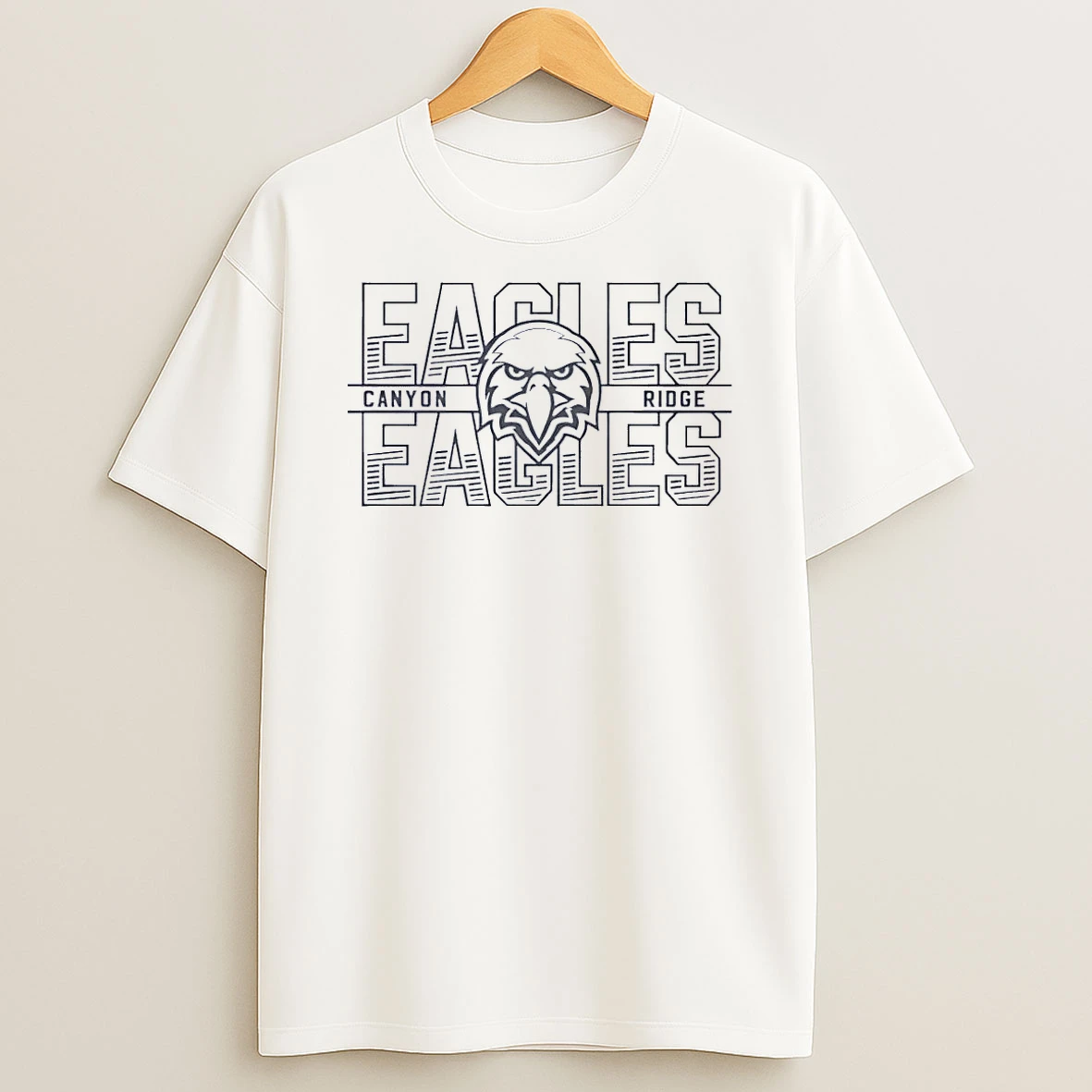 Canyon Ridge Eagles Logo Apparel Canyon Ridge Eagles White Shirts
