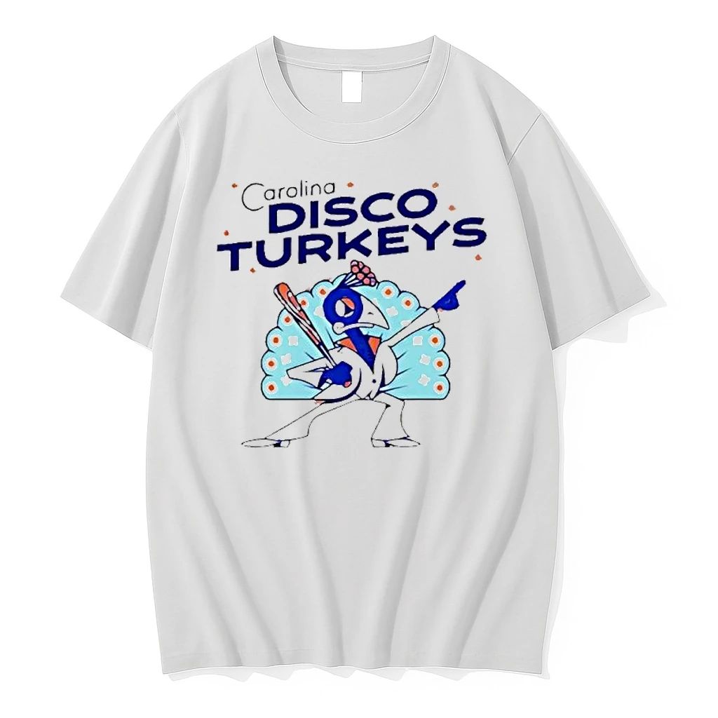 Carolina Disco Turkeys Logo Baseball Dancing Peacock Sport Shirts