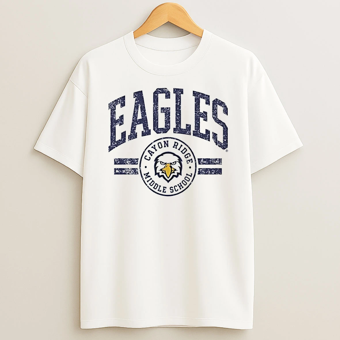 Cayon Ridge Middle School Eagles Sport Apparel Team White Shirts