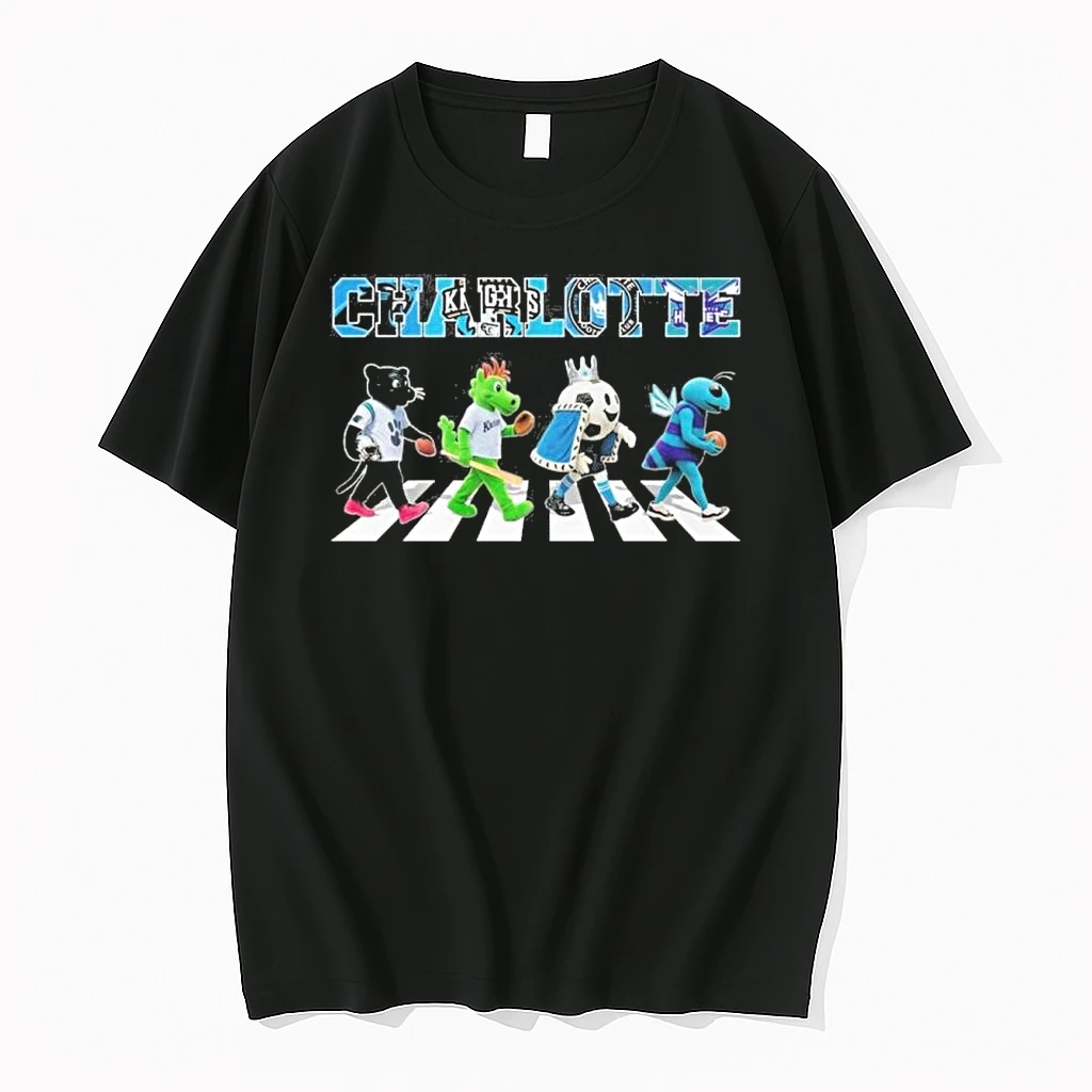 Charlotte Sports Teams Mascot Abbey Road Shirts