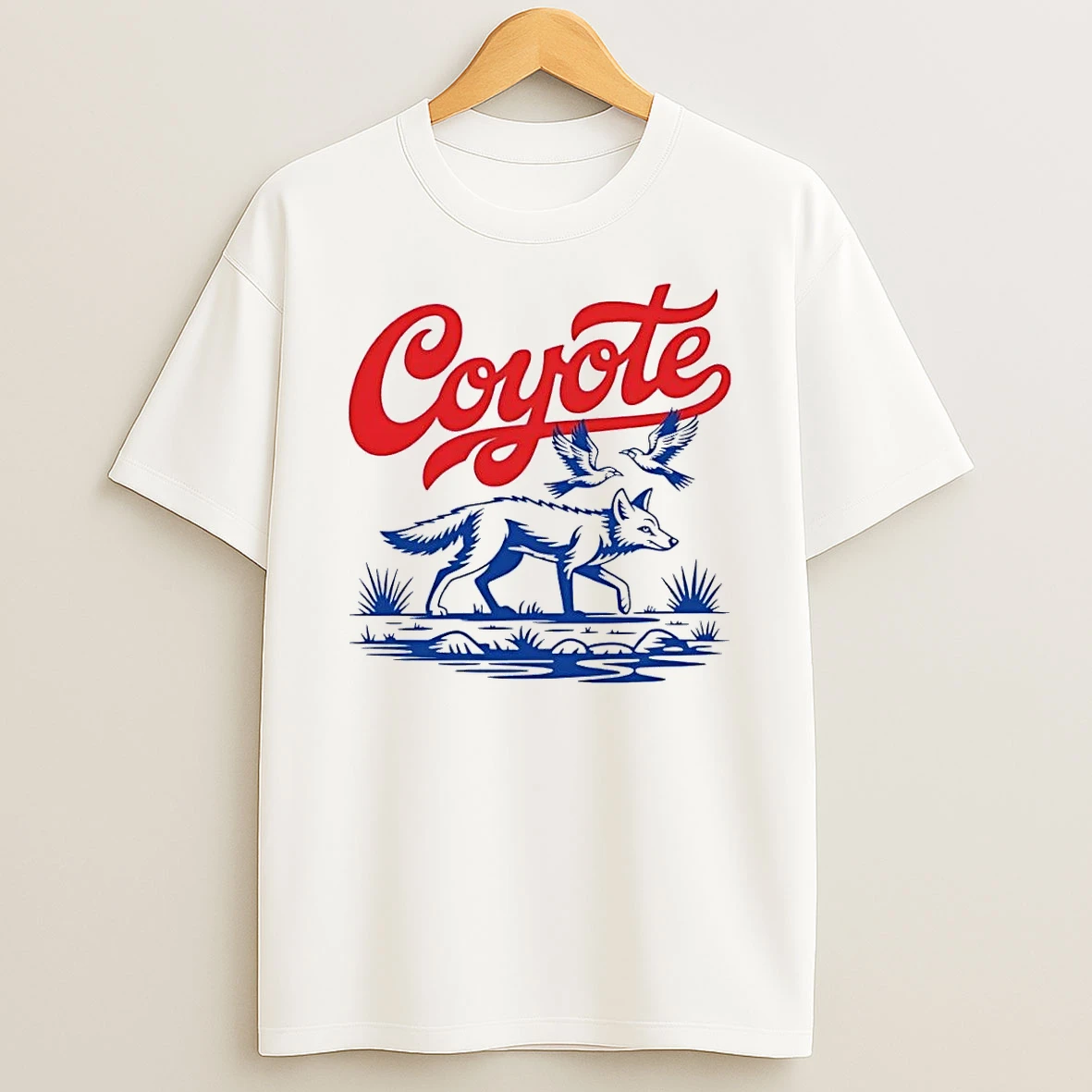 Coyote Wild Western Desert White Shirts