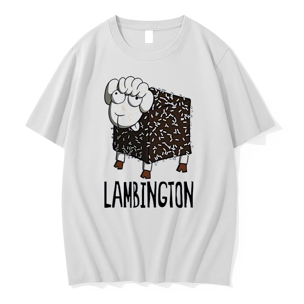 Cute Sheep Treat Lambington Funny Food Pun White Shirts